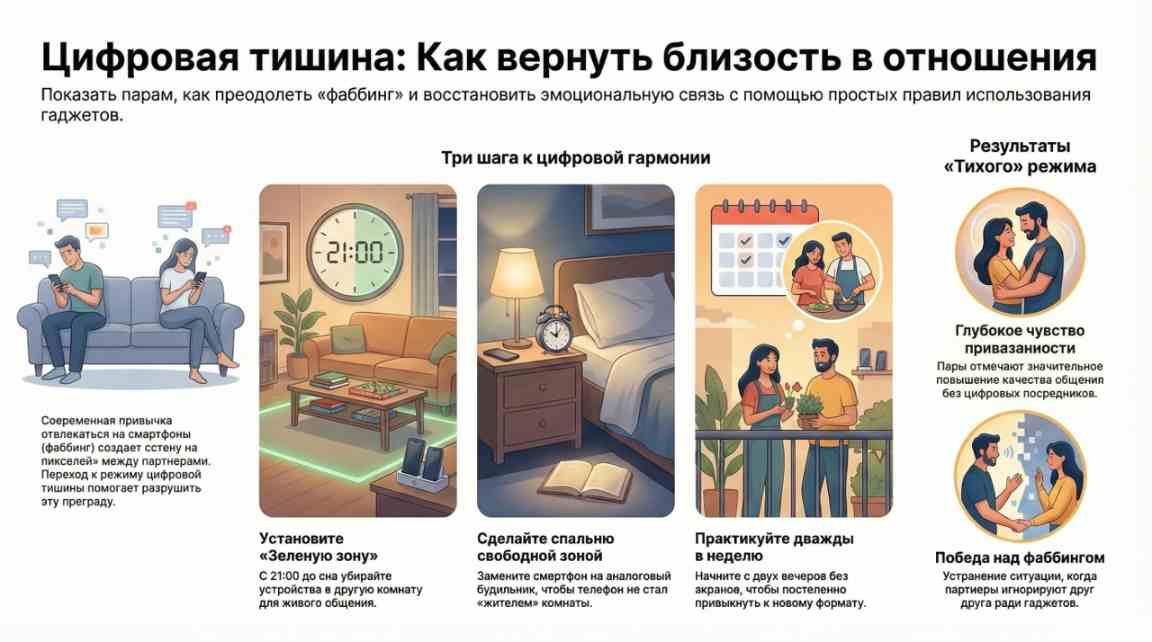 Цифровая тишина: как вернуть  близость в отношения