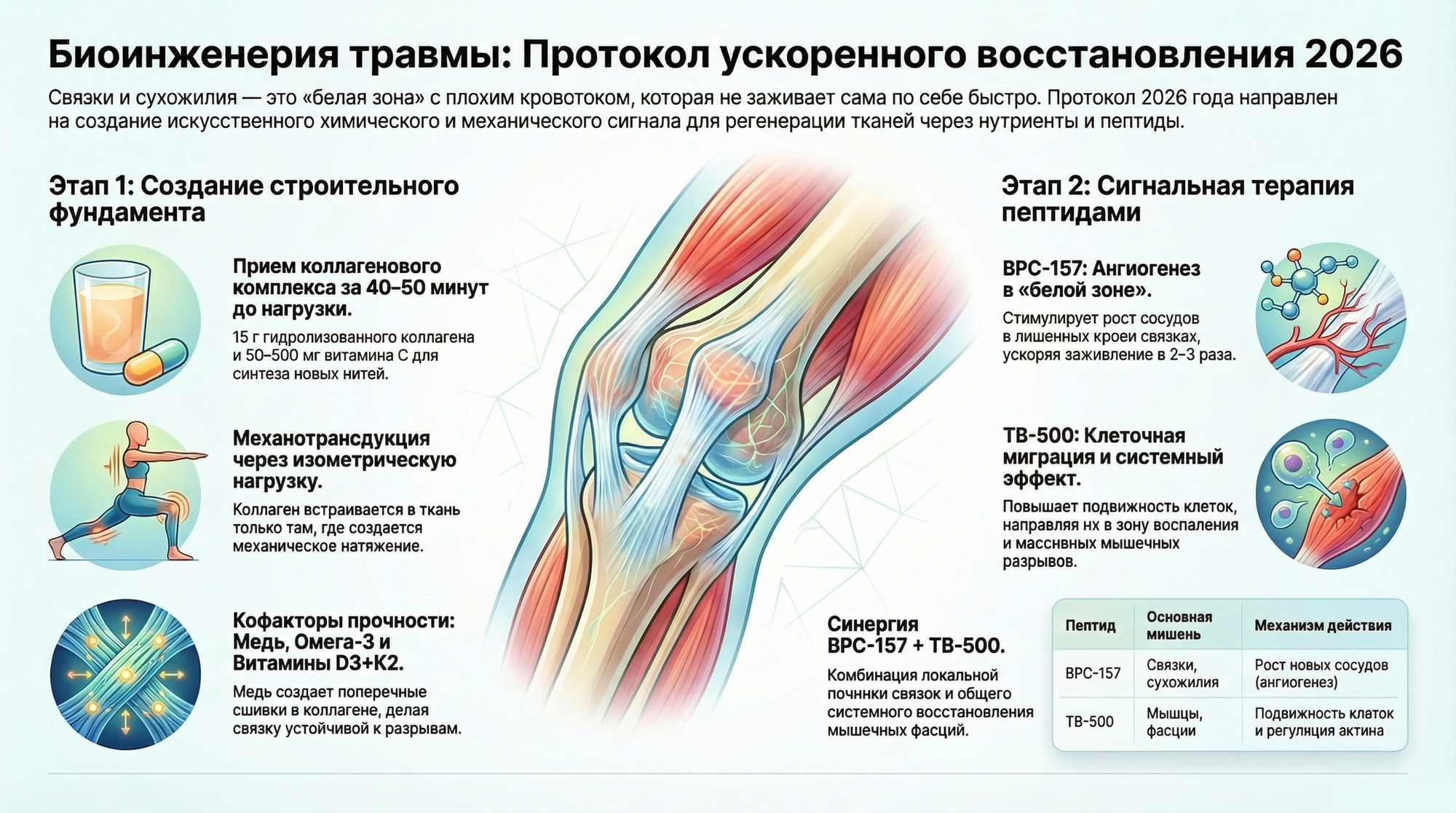 Биоинженерия трвмы: протокол ускоренного восстановления 2026